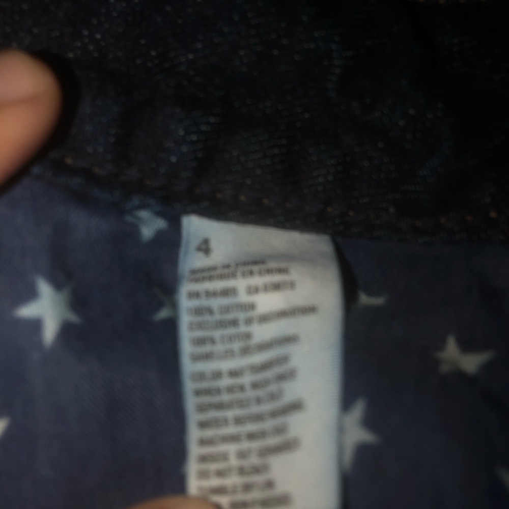 Red white and blue Jean shorts